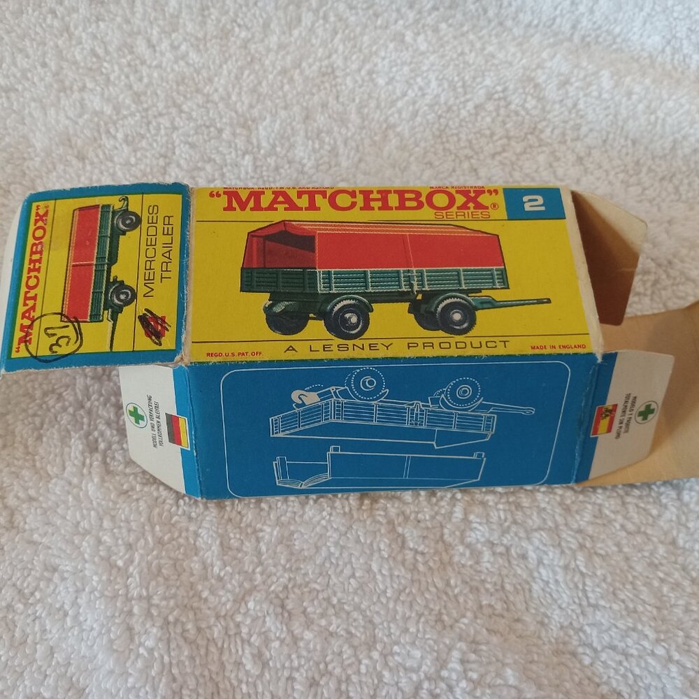 Vintage Lensey Matchbox Mercedes Trailer 2-D plus Box - Picture 11 of 12